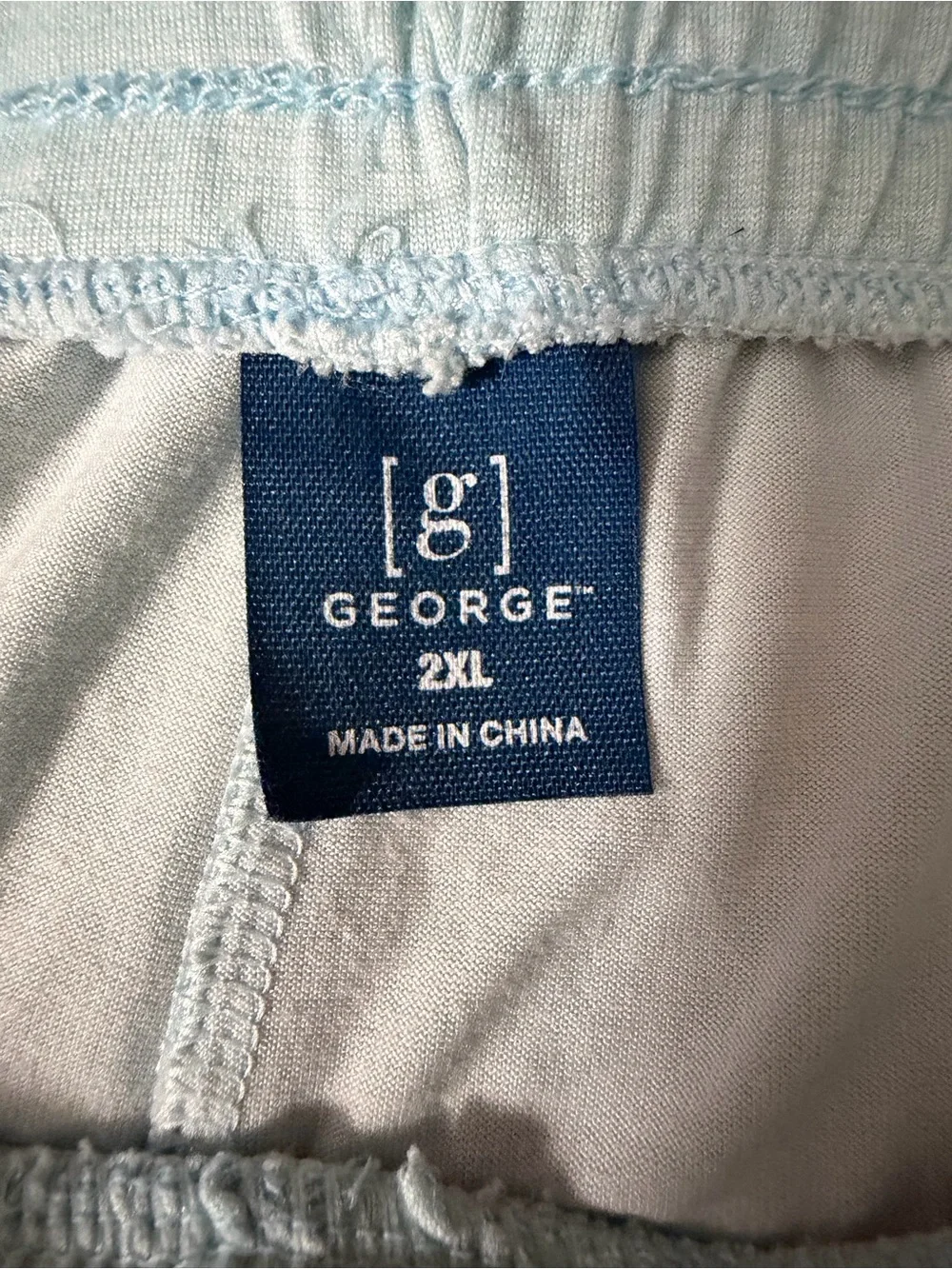 George Light Blue Drawstring Waistband Sleep Pants Pajamas Lounge PJ’s Cozy